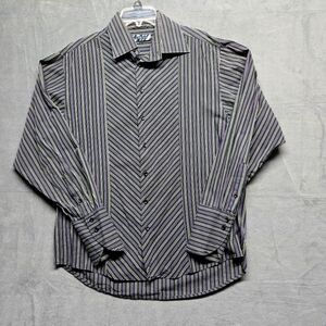 Lanzino Men's Long Sleeve Button Up Shirt Sz L